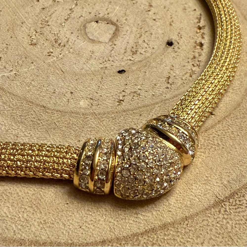 Vintage Christian Dior Danseuse Etoile Choker Gold Necklace - Picture 13 of 13